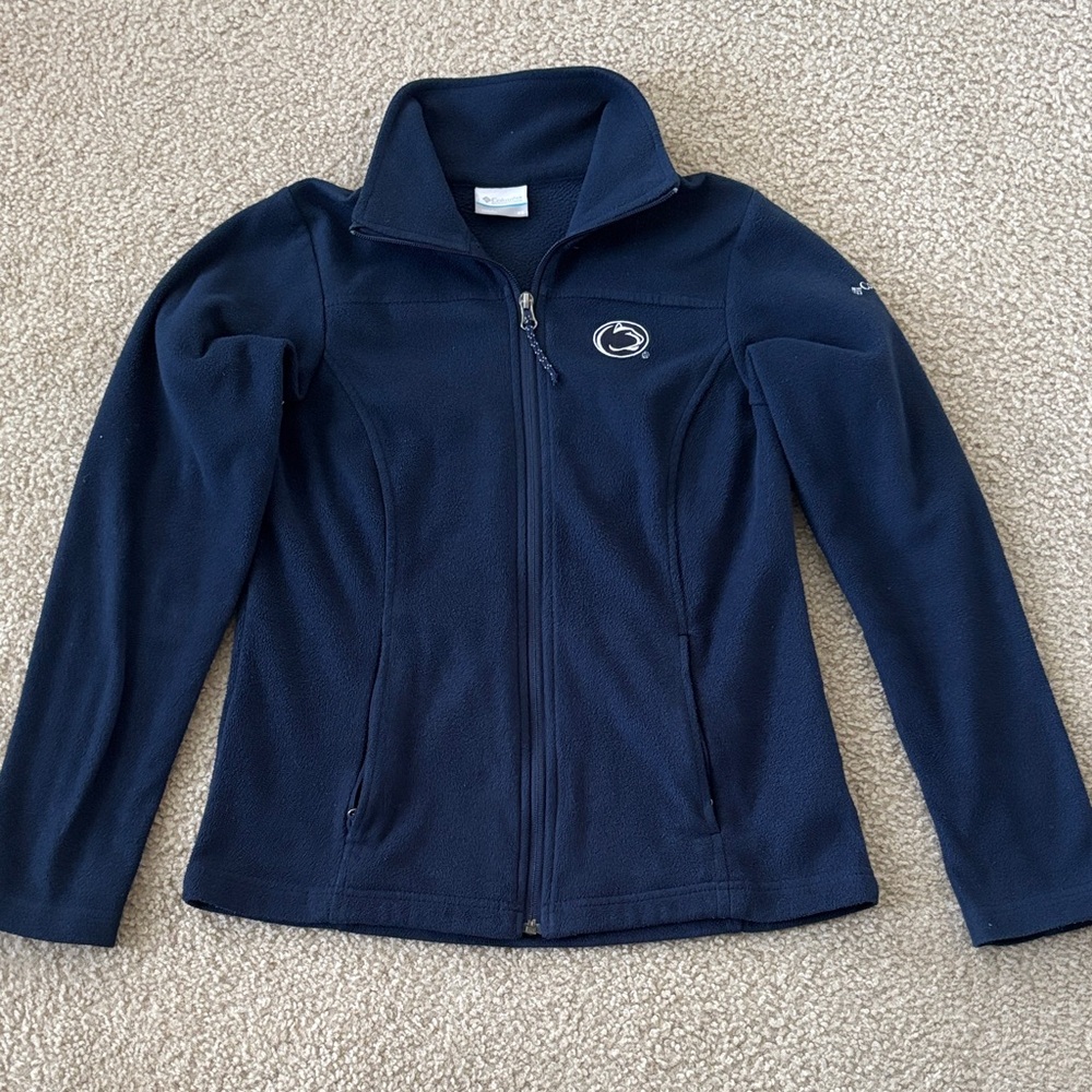 Columbia Penn State PSU Women’s Navy Blue Fleece Zip Jacket - Size XS